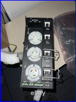 Black Power Distribution Unit PDU with 6 Outlets for Power Management