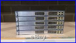 Bulk (Lot of 5) Cisco WS-C3750G-24PS-S Gigabit POE Switch Bulk Tested Warranty