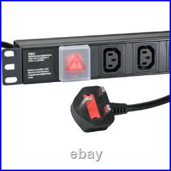 Cablenet 12 Way IEC C13 Horizontal 1u PDU with UK 3m Feed Cablenet 12 Way IEC C13 Horizontal 1u PDU with UK 3m Feed