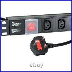 Cablenet 12 Way IEC C13 Horizontal 1u PDU with UK 3m Feed Cablenet 12 Way IEC C13 Horizontal 1u PDU with UK 3m Feed