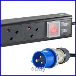 Cablenet 6 Way UK Horizontal 1u PDU with 16Amp Commando 3m Feed Cablenet 6 Way UK Horizontal 1u PDU with 16Amp Commando 3m Feed