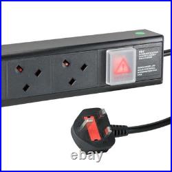Cablenet 8 Way UK Horizontal 1u PDU with UK 3m Feed Cablenet 8 Way UK Horizontal 1u PDU with UK 3m Feed