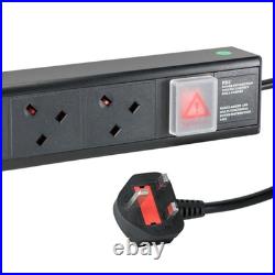 Cablenet 8 Way UK Horizontal 1u PDU with UK 3m Feed Cablenet 8 Way UK Horizontal 1u PDU with UK 3m Feed