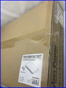 CyberPower PDU15SW10ATNET Switched ATS PDU 120V 15A 1U 10-Outlets (2) 5-15P NEW