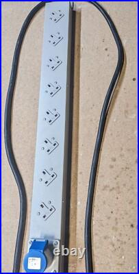 ERIS ERS3232P 12 Ways Linear Power Strip 32AMP 240V 4 x 16A + 8 x 13A UK Socket