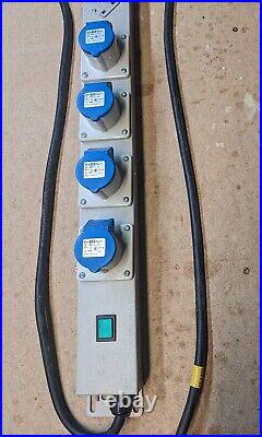 ERIS ERS3232P 12 Ways Linear Power Strip 32AMP 240V 4 x 16A + 8 x 13A UK Socket