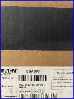 Eaton EBAB03 power distribution unit (PDU) 16 AC outlet(s) 0U Black