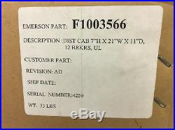 Emerson Lorain Power Distribution Cabinet F1003566 12 breakers UL, 48v 400A