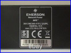 Emerson Power Distribution Unit 36 x C13 12 x C19 16A 3PH Rack PDU MPE-1144