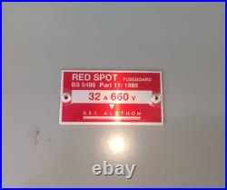 GE Power Controls RS88 660V 32A RED SPOT Fuse Box Board Distribution Unit