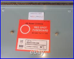 GE Power Controls RS88 660V 32A RED SPOT Fuse Box Board Distribution Unit