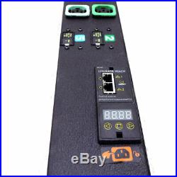 Geist MN02X9W1-30L138-6PS15B0A10-S 30 Outlet Locking IEC C13 48Amp 208V PDU