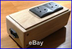 HiFi In Touch Mains Power Block 2 way solid oak Continuous Cast (CC) copper wire