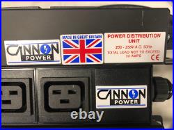 Horizontal PDU 16xC13 4xC19 Sockets 32Amp Plug Lot of 3