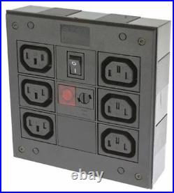 IEC C13 6 Gang Power Distribution Unit, 10A, 250 V ac, Fused