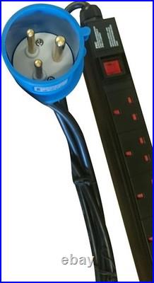 LMS DATA Vertical PDU 10 Way UK Power Distribution Unit 32A 3-Pin Commando