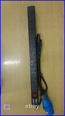 LMS DATA Vertical PDU 10 Way UK Power Distribution Unit 32A 3-Pin Commando