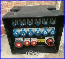Mains Power Distribution Distro Box. Stage, Site, Electrical & Event Panel Board