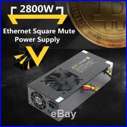 Mining Machine 2800W PSU Power Supply 6GPU Eth Rig Coin Miner Antminer S7 S9