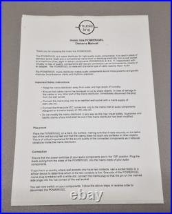 Music Line Powerigel Audiophile Mains Distribution Music Line Powerigel Audiophile Mains Distribution