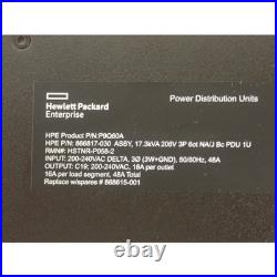NEW HPE G2 P9Q60A 6xC19 3Ph 17.3kVA 48A 240V 1U Power Distribution Unit PDU