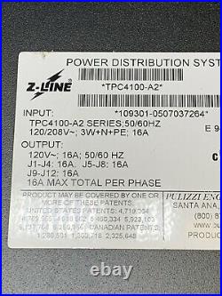NOS Eaton TPC4100-A2, AC Power Distribution Strip 12 Outlet, Input 3 PH 120/208