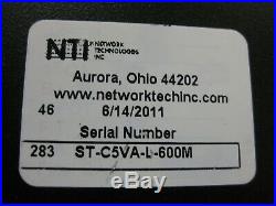 NTI ST-C5PWR-RCK12 Rack Mount PDU with (12) ST-C5V-L-600M Extenders #4ss1#2