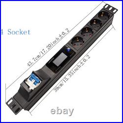 Network Cabinet Rack Smart Power Strip Power Distribution Unit 2-8 EU Socket wit