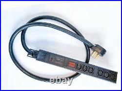 New 50A/240V PDU, 6-C13 Outlets, Ampmeter/voltmeter