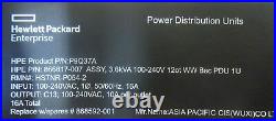 New HPE P9Q37A G2 1U Basic 3.6kVA/ 12 Outlet C13 Single Phase WW PDU 866817-007
