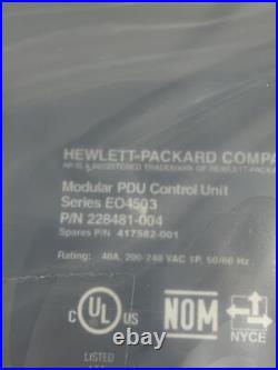 New HP E 252663-B21 40A High Voltage Modular PDU Power Distribution Unit Acc Kit
