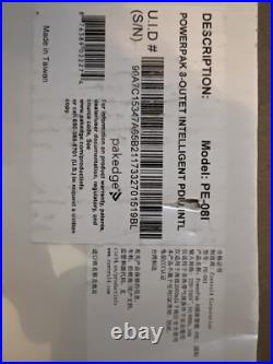 New Pakedge Powerpak Pe-08i 8 Outlet Surge Protected, Intelligent Power Pdu