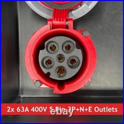 PCE MERZ A807 Power Distribution Box 125Amp 400V 3 Phase IP44 Distro 63A MCBs