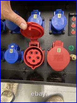 PCE MERZ Power Distribution Box 63Amp 400V 5 Pin 3 Phase IP44 Distro RCBO