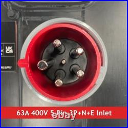 PCE MERZ Power Distribution Box 63Amp 400V 5 Pin 3 Phase IP44 Distro RCD/MCB