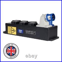 PCE Rubber Distribution Unit 16A In/Out 6x 13A Out Outdoor Power Distro