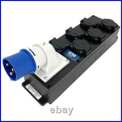 PCE STEYR Power Distribution Box 32A 240V Single Phase Event Distro IP44 13A PCE STEYR Power Distribution Box 32A 240V Single Phase Event Distro IP44 13A