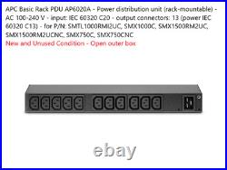PDU APC Basic Rack AP6020A Power distribution unit (rack-mountable) AC 100-240 V