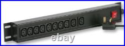 POWERDATA TECHNOLOGIES 10 Way IEC C13 PDU with 13A Plug Horizontal Rack Mount POWERDATA TECHNOLOGIES 10 Way IEC C13 PDU with 13A Plug Horizontal Rack Mount