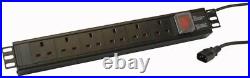 POWERDATA TECHNOLOGIES 6 Way UK PDU with IEC C14 Plug Horizontal Rack Mount POWERDATA TECHNOLOGIES 6 Way UK PDU with IEC C14 Plug Horizontal Rack Mount