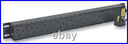 POWERDATA TECHNOLOGIES 8 Way Filtered UK PDU Vertical Rack Mount