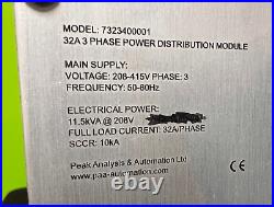 Peak Analysis Automation S-CEL 32A 3ø 208v 11.5kVa Rackmount Power Distribution