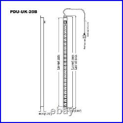 Penn Elcom 20 Way UK Vertical Rack Mount PDU Power Distribution