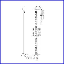 Penn Elcom 20 Way Vertical Rack Power Distribution Unit PDU-UK-20B