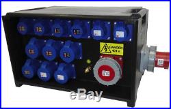 Power Distribution Distro Box. Stage Site, Electrical & Event Panel Board MS63-1
