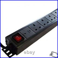 Premium Extension Lead 3M 12 Socket PDU with Switch LED Strong Vertical Rack, Wa