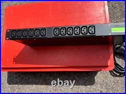 Rack Mountable PDU 1U 230V 12 x C13 Outputs Power Distribution Unit C20 Plug
