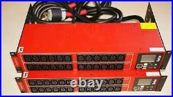 Raritan PDU PX3 Rack Mount 2U 30-Outlets NEMA L6-30P PX3-1833R-K1 Red iX7