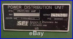 SEI Systems Electrical Power Distribution Unit Box G669140-1 Military 28VDC 150A