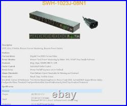 SWH-1023J-08N1 Switched PDU (8)C13 Outlet 1xRJ45, 1U 10A 230V IEC320 C14 Managed